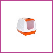 Gees Global Flip Cat Kapalı Kedi Tuvaleti 50 Cm Turuncu Gbzs