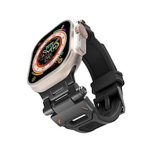 Watch 42mm Clo Krd-108 Metal Başlıklı Silikon Kordon-siyah