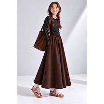 Angel&co. Girls Clothing Modest Uzun Kız Çocuk Mevsimlik Etek - Sıcak Kahve - 791131271 Sıcak Kahve