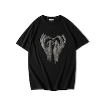 Brz Collectıon Brz Collection Unisex Oversize Albin Bousquet Mano Series T-shirt Siyah