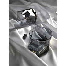 Hologramlı Viski Kokteyl Bardağı Kadehi Pinterest Meşrubat Bardak- 2'li 280 Ml Siyah