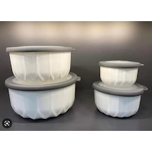 Vakumlu Saklama Kabı, Beyaz 4'lü 3 L + 2 L + 1 L + 0, 5 L
