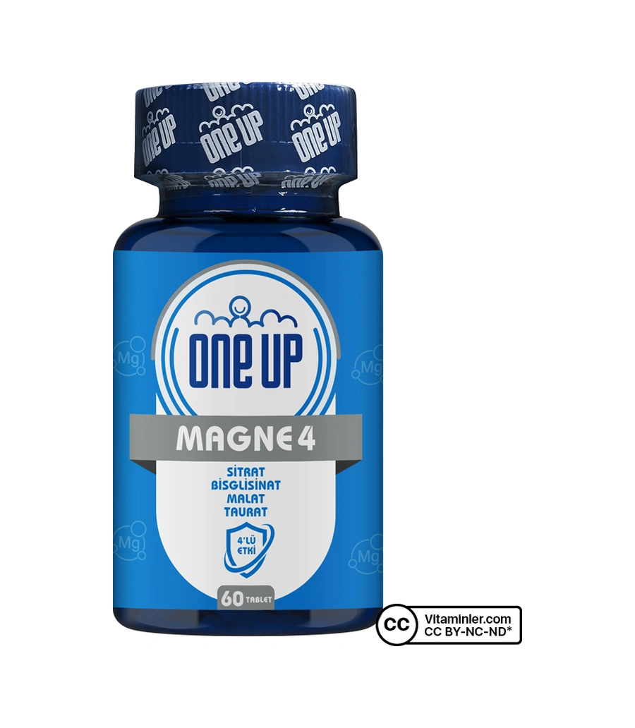 One Up 4'lü Magnezyum Kompleks Sitrat Bisglisinat Malat Taurat 60 Tablet