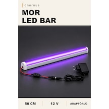 Onerous 50 Cm 12v Mor Led Bar, Anahtarlı, Adaptörlü, Yapışkanlı