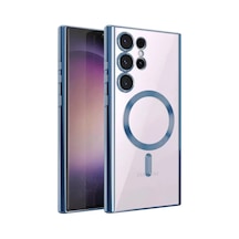 Newface Samsung Galaxy S23 Ultra Kılıf Kross Magneticsafe Kapak - Sierra Blue Mavi