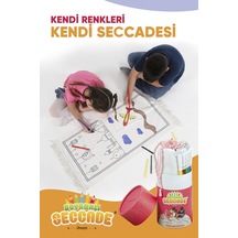 Çocuklara Özel Yıkanabilir Boyamalı Seccade Seti Kırmızı 001