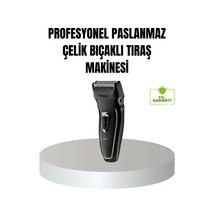 Profesyonel Şarjlı Saç Ve Sakal Tıraş Makinesi Çelik Bıçaklı, Ayarlanabilir Başlıklı, Kablosuz