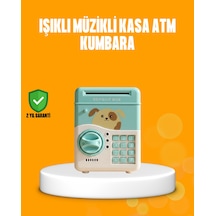 Su Yeşili Atm Kasa Görünümlü Elektronik Şifreli Çocuk Kumbarası - Lisinya