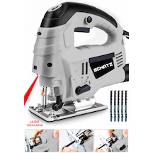 Schatz 800 W Lazerli Devir Ayarlı Dekupaj Testere Makinesi Gri + 5 Adet Testere Ucu