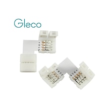 2 Adet 4 Pin L Dönüş Rgb Şerit Led Ekleme Aparatı Birleştirici Rgb Şerit Ledler Için