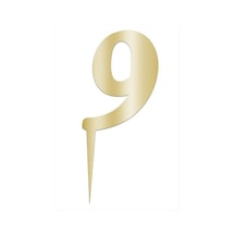 Sarı - 869 - Renkli Rakam Pasta Ve Kek - Nazblsmm - Pleksi Model-9 Tüm Yaşlar