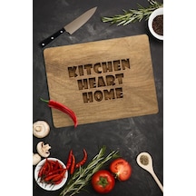 30x40 cm Kıtchen Heart Home Cam Kesme Tablası/Tahtası