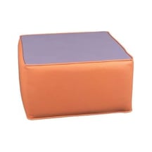 Kare Puf Suni Deri 32 Cm