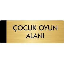 Metal Yönlendirme Levhası, Departman Kapı Isimliği Çocuk Oyun Alanı 7x20 Cm Altın Renk