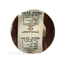 100 Metre Uzunlukta 2,5 Mm2 Tek Damar Elektrik Teli, Kahverengi 10 Parça Siyah