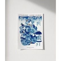 Çerçevesiz Poster Utagawa Kuniyoshi Japon Kadın