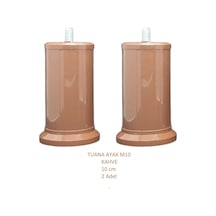 Tuana Ayak 10 cm M10 Cıvatalı Kahve (2 Adet)
