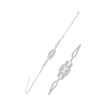 Söğütlü Silver Gümüş Rodyumlu Zirkon Baget Taşlı Bileklik.