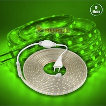 10 Metre Yeşil Işık Hortum Şerit Led Dış Ortam Aydınlatma 220v Fişli Sb-6539