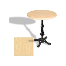 Çipa 1012 Döküm Ayak Yuvarlak Masa Çap 80cm - Werzalit, Wermodin Ve Allzalit Tabla - Akçaağaç Çok Renkli
