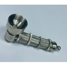 MetalikGri Full Metal Tırtıklı Pipo //7cm-11parça