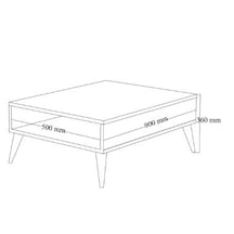 Orta Sehpa Masa Salon Sehpası Lüx Model 90x50x33 Atlantik Çam