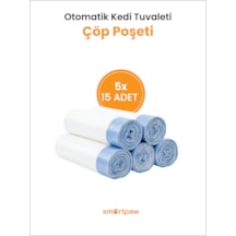 Smartpaw Otomatik Kedi Tuvaleti Çöp Poşeti 15'li - 5 Rulo X 15 Adet