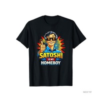 Flood Of Style Satoshi Benim Homeboy'm Kripto Tişörtü Erkekler Kadınlar İçin % 100% Pamuklu Tişörtler Kısa K Çok Renkli