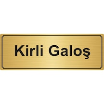 Kirli Galoş Yönlendirme Levhası 7Cmx20Cm Altın Renk Metal