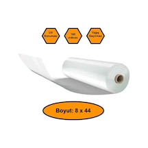 160 Micron Naylon Örtü, Şeffaf Su Geçirmez Naylon, 8x44 Metre