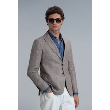 Lufian Luta Spor Erkek Blazer Ceket Slim Fit Kahverengi Kahverengi 111140166100112 Kahverengi