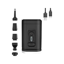 Kamp İçin Işıklı Elektrikli Hava Pompası Şişirme/söndürme Pompaları -a Siyah