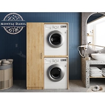 Almera Çamaşır Ve Kurutma Makinesi Dolabı Banyo Dolabı Meşe Meşe