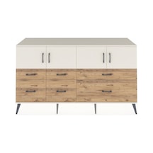 Hyperion Konsol 4 Raflı 6 Çekmeceli 4 Kapaklı 176x44x99 Aytaşı-ay Aytaşı-aytaşı/çam