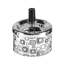 Bas-çevir Metal Hazneli Siyah Beyaz Kareler 9 CM
