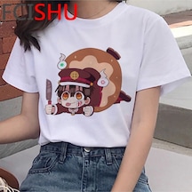 Noıssey Kırmızı Etiket Gala Unisex Japon Animesi Hanako Kun T-shirt Mod74 17021 Beyaz
