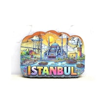 Ahşap İstanbul Temalı Magnet Alk4366 Beyaz