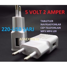 Tablet Pc 5 Volt 2 Amper Hızlı Şarj Cihazı Usb