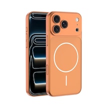 İphone 17 Pro Max Kılıf 18 Pro Max Görünümlü Çevirici Dönüştürücü Kamera Lens Korumalı Magsafe Grlpro Turuncu