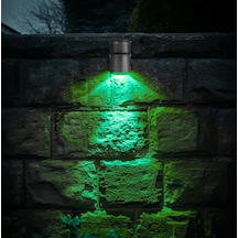 Tekli Çağlayan Aplik Ip54 Dış Mekan Zita Bahçe Aydınlatma Duvar Apliği + Gu10 Led Ampul Yeşil