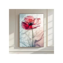 Pembe Çiçek Cam Tablo Zarif Ve Minimalist Modern Dekoratif Duvar Tablosu Çiçek Temalı Dekoratif Duvar Tablosu, Salon Ve Yatak Odası Dekoru,