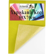 Yapışkanlı Keçe 50x70 Cm 1 Adet 2.0 Mm Kendinden Yapışkanlı Renkli Hobi Keçesi Elişi Keçe Kumaşı Anasınıfı Kreş Etkinlik Sarı