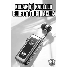 Makaralı Bluetooth Kulaklık Kulak İçi Dijital Göstergeli Yüksek Ses Kaliteli Kulak Içi