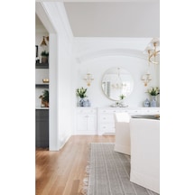 50 Cm Yuvarlak Ayna Dekoratif Ayna Konsol Aynası Gerçek Ayna. Krom