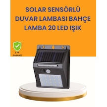 Hubrendy Tekno 20 Led Güneş Enerjili Hareket Sensörlü Dış Mekan Duvar Lambası