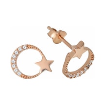 Argentum Concept - Ay Yıldız Motifli Gümüş Küpe - K073201