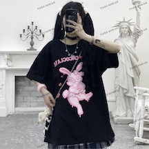 Adrift Y2k Unisex Harajuka Anime Retro Kawai Kuromi T-shirt Kod Rertr Tarzsokak 6716 Beyaz