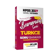 Yediiklim 2027 Kpss Genel Yetenek Bumerang Serisi Türkçe Tamamı Çözümlü Soru Bankası Yediiklim Yayınları