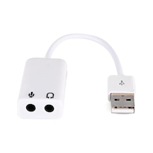 Harici Kablolu 7.1 Usb Ses Kartı 3.5mm Mikrofon Çevirici Dönüştürücü Adaptör