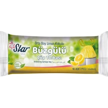 Star Plus Büzgülü Limon Kokulu Orta Boy Çöp Torbası Sarı 55 x 60 CM
